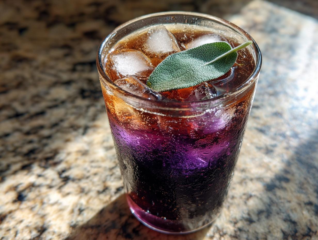 15-Minute Magical Blackberry Sage Iced Tea Latte Recipe