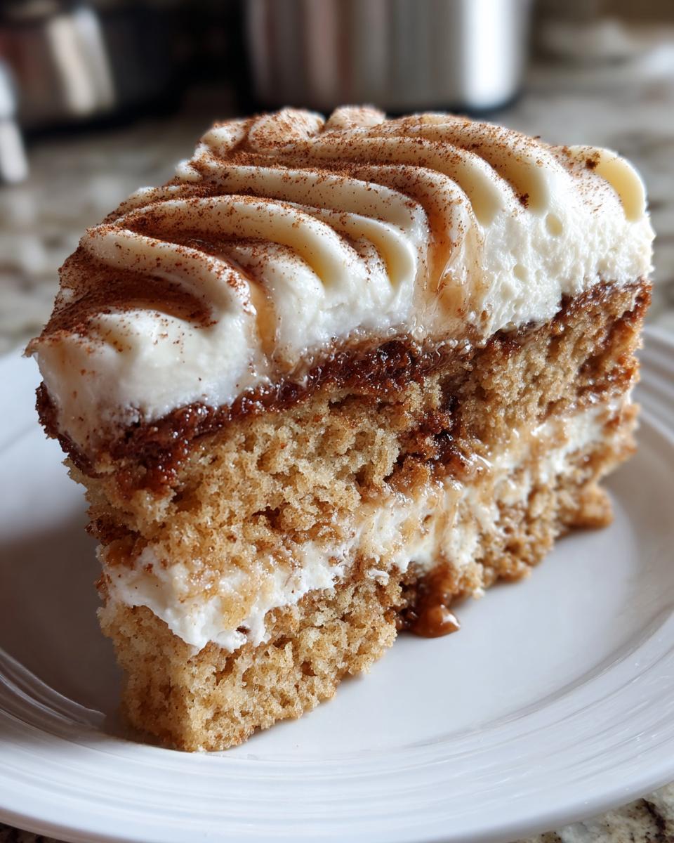 Cinnamon Roll Poke Cake - detail 3
