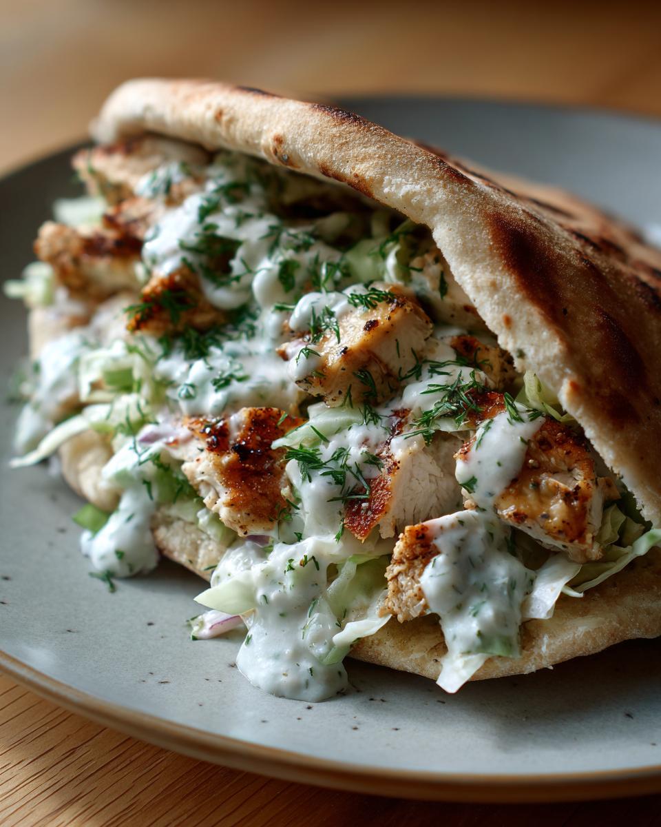 Easy Sheet Pan Chicken Pitas with Fresh Herb Ranch Slaw - detail 2
